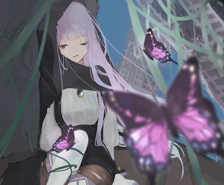 儚い女の子や治安悪めのかっこいい女の子を描きます 背景や小物、かわいいちびきゃらも描きます！ イメージ1
