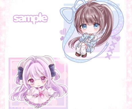 ふんわりゆるかわなデフォルメイラスト制作します ご自身の創作キャラやアイコン、プレゼントにもおすすめです◎ イメージ2