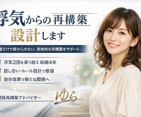 浮気相談受付ます 当事者だからこそ分かる現実的サポート。 イメージ1