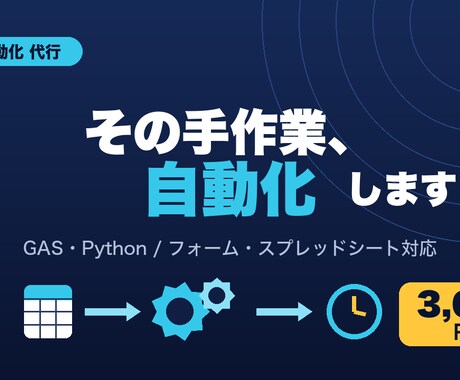 GAS・Pythonで業務を自動化します 面倒な繰り返し作業を自動化して時間を生みます イメージ1