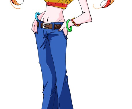白背景全身美少女描きます ファッションイラストなどに！レトロテイストが目を惹きます イメージ2