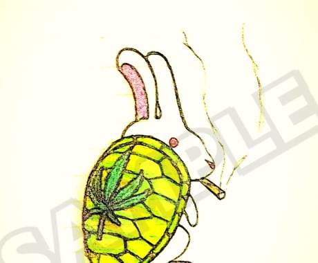 iPhone壁紙的な気まぐれで描いたやつ売ります RASTA RABBIT（iPhone壁紙) イメージ1