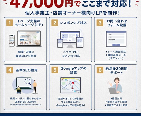 STUDIOで価格を抑えた高品質なLPを制作します 初めてのHP制作でも安心！個人事業主様向けの高品質LP制作！ イメージ2