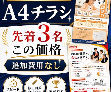 先着3名様限定！全部込4000円でチラシ作成します イメージ1