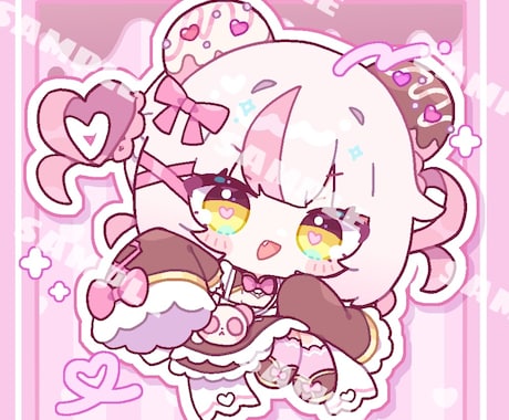 ポップでもちもちなデフォルメイラストお描きします アイコンやグッズ･動画等にどうぞ！商用利用可能です。 イメージ2