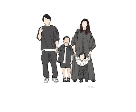 お写真をシンプルで優しい雰囲気のイラストにします お洒落な雰囲気の線画イラスト！プレゼントにも◎ イメージ2