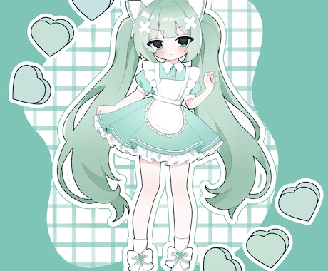 SNSアイコンや立ち絵などお描きします かわいい萌えイラストです アイコンやグッズなどにぜひ♡ イメージ1