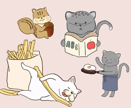 動物のイラストお描きします 商用可◎修正無制限◎優しい雰囲気 イメージ2