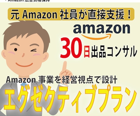 エグゼクティブプランAmazon出品コンサルします Amazon事業を経営視点で設計・事業拡大の設計支援 イメージ1