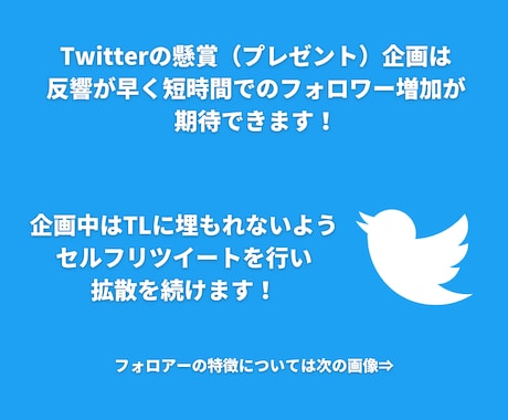 Twitterの懸賞企画で500RT拡散します 500RTで300フォロワー以上見込めます ※プレゼント代込