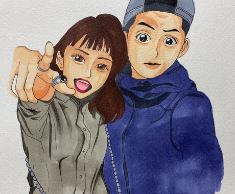 記念や思い出に残る似顔絵描きます お友達、大切な人へのプレゼントにいかがでしょうか イメージ2
