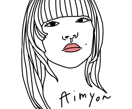 アイコンにも！おしゃれ線画似顔絵イラスト描きます おしゃれな線画イラストで似顔絵を描きます！追加カラーok！ イメージ2