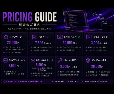 丁寧・迅速・低価格でコーディング代行します レスポンシブ対応、納品まで修正無制限 イメージ2