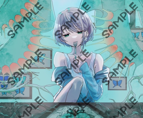 歌ってみた.ボカロMV等イラスト描きます 物語を感じる雰囲気重視イラスト描きます｜サムネ・配信可 イメージ2