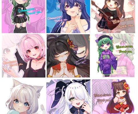 全身＋SD付きプランあり｜安心イラスト制作します ご希望をしっかりヒアリングし、想いを形に仕上げます イメージ2