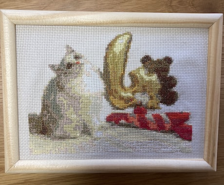 大切なペットのお写真をクロスステッチ刺繍します イメージ1