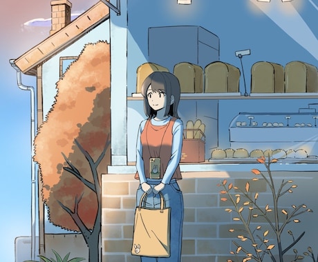 配信・表紙などに　背景ありの一枚絵を描きます 落ちついた、癒される雰囲気の一枚絵が必要な方へ イメージ1