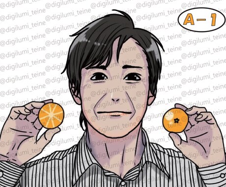 似顔絵イラスト（実写版）描きます 組合せ自由！　お好きな仕上がりを購入可能！ イメージ2