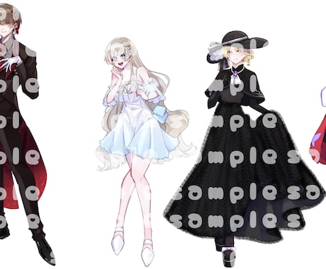 TRPG用やコテキャシート用に♡立ち絵描きます ご希望に合わせて塗り方変更も可能です！◎ イメージ1
