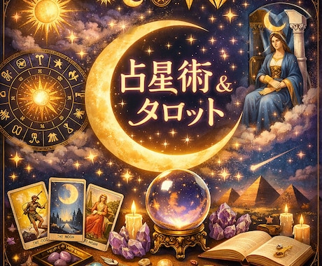 占星術×タロットであなたの今の流れを読み解きます 恋愛・仕事・人間関係・全体運など幅広く対応｜半日以内に返信 イメージ1