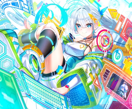 一枚イラストや立ち絵を描かせて頂きます 特に女の子のイラストやメカが得意です！ イメージ2