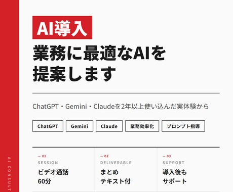 ChatGPT,Claudeの活用アドバイスします 3つのAIを2年以上使った経験から、最適なAIを提案します イメージ1