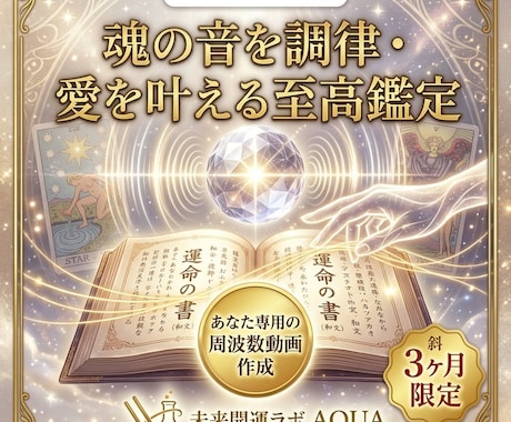 あなた専用の魂の周波数で運勢を調律します 恋愛鑑定＋あなただけの恋愛周波数ヒーリング曲動画 イメージ1