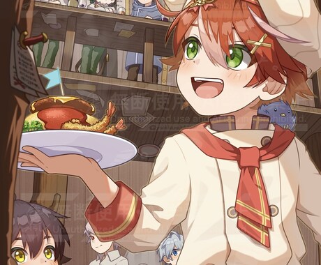 かわいい男の子のイラストを描きます 背景込、歌みたなどのイラストを描きます！ イメージ2