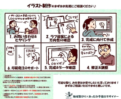 手描き感で場を繋げるイラストを作成します 絵本風イラストで事業内容の魅力を引き立てます♪ イメージ2