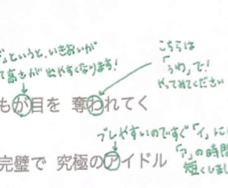 1曲極めたい！歌の添削を歌詞に書き込みお渡しします 添削後の歌ってみたでは再生数5倍にした実績あり！ イメージ1