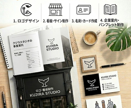 ロゴ・名刺・看板まで企業デザイン制作承ります 初回ラフアップ無料‼︎イメージをお確かめください‼︎ イメージ1