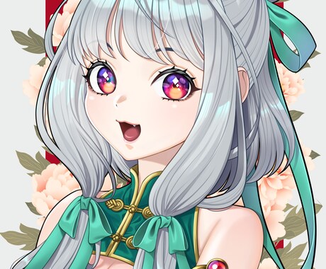 可愛い女子アイコン＆バストアップイラスト販売します 中華風な女の子のアイコン＆バストアップイラストです イメージ2