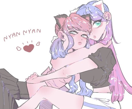 平成感のある絵柄で女の子描きます 平成感のある絵柄、ロリっぽい女の子が好きですが男性も描けます イメージ1