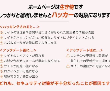 サーバー・ドメイン費込！HPの保守・一元管理します Elementor｜WordPress保守・修正サポート イメージ2