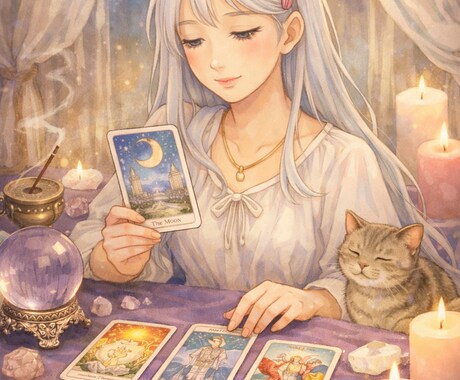 恋愛タロット♡あの人の本音・未来予測など占います 曖昧な恋をすっきりと言葉にして心を整えるリーディング イメージ1