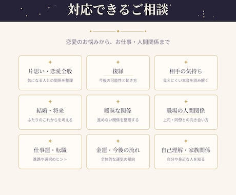 恋愛と人生の悩みを占います 恋愛・仕事・今後の流れをやさしく鑑定 イメージ2