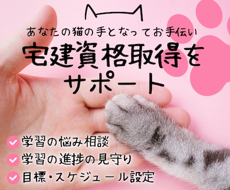 1ヶ月間宅建試験を目指す方をサポートします オーダーメイド学習プログラムと毎日の声がけで独学の不安も解消 イメージ1