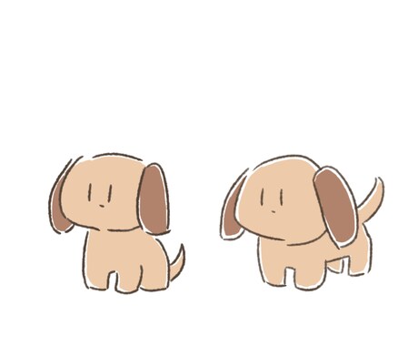 ゆるふわなミニキャライラストお描きします 哀愁漂うどうぶつをお描きします イメージ2