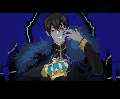 早)KINGエンヴィーベイビー等のイラスト描きます オリジナルの歌ってみた動画のイラストのお手伝い致します イメージ2