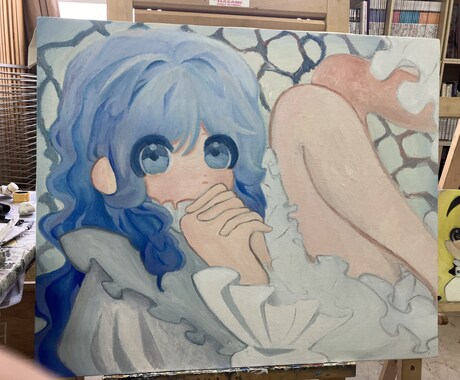 可愛い女の子描いてます 油彩を用いたアナログイラストを描く イメージ2
