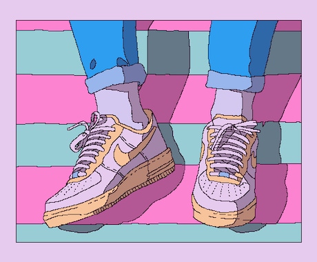 レトロポップな曲のカバーイラストをお描きします オリジナルやカバー曲、どんなイメージにも対応致します！ イメージ1