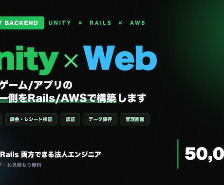 Unityアプリのサーバー側を構築します ランキング・課金・認証などサーバー側まるごと イメージ1