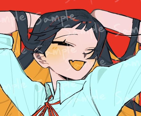 大事な創作さんをパキッとした絵柄で描きあげます この世で一枚！愛の溢れたアイコンに︎✦︎ イメージ2