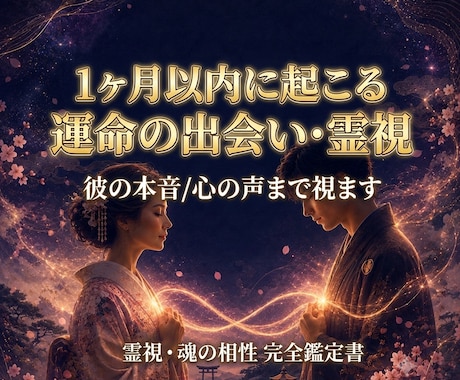 運命の人◆愛される結婚相手の特徴と時期を視ます 出会いがない｜ツインレイと出会える可能性を深く視ます イメージ1