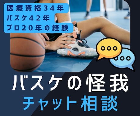 バスケの怪我★専門家がチャット相談お聞きします 医療資格34年、バスケ42年、プロ20年の経験と実績で対応 イメージ1