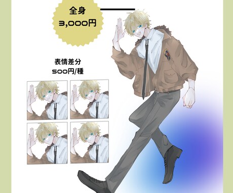 全身立ち絵お安く描きます TRPGや配信等でお使いいただける立ち絵を制作します！ イメージ2