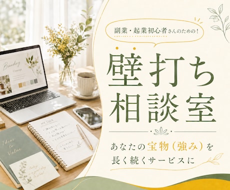 副業・起業のモヤモヤを一緒に整理します 何から始める？を90分で見える化｜やさしく壁打ちします イメージ1