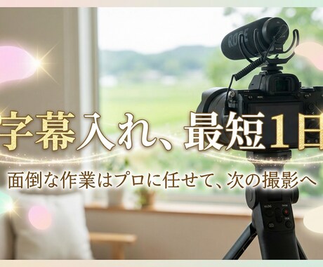 30分まで3,000円⇒字幕・カット他編集します 素材30分以内なら字幕・テロップ・カット含めて編集します イメージ1