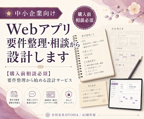 Webアプリ要件整理・相談から設計します 【購入前相談必須】要件整理から始める設計サービス イメージ1
