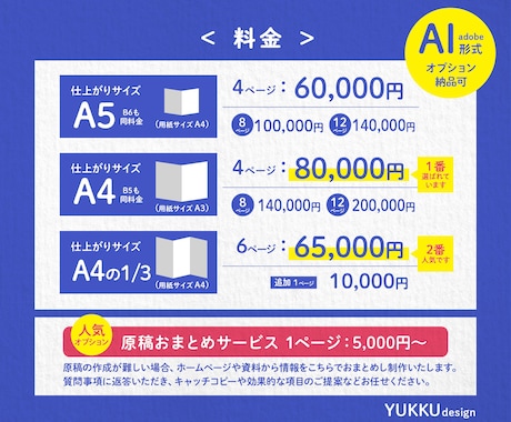 企業様の成果に繫げるパンフレットデザイン作成します 展示会資料、会社案内、冊子、原稿整理からワンストップで対応可 イメージ2